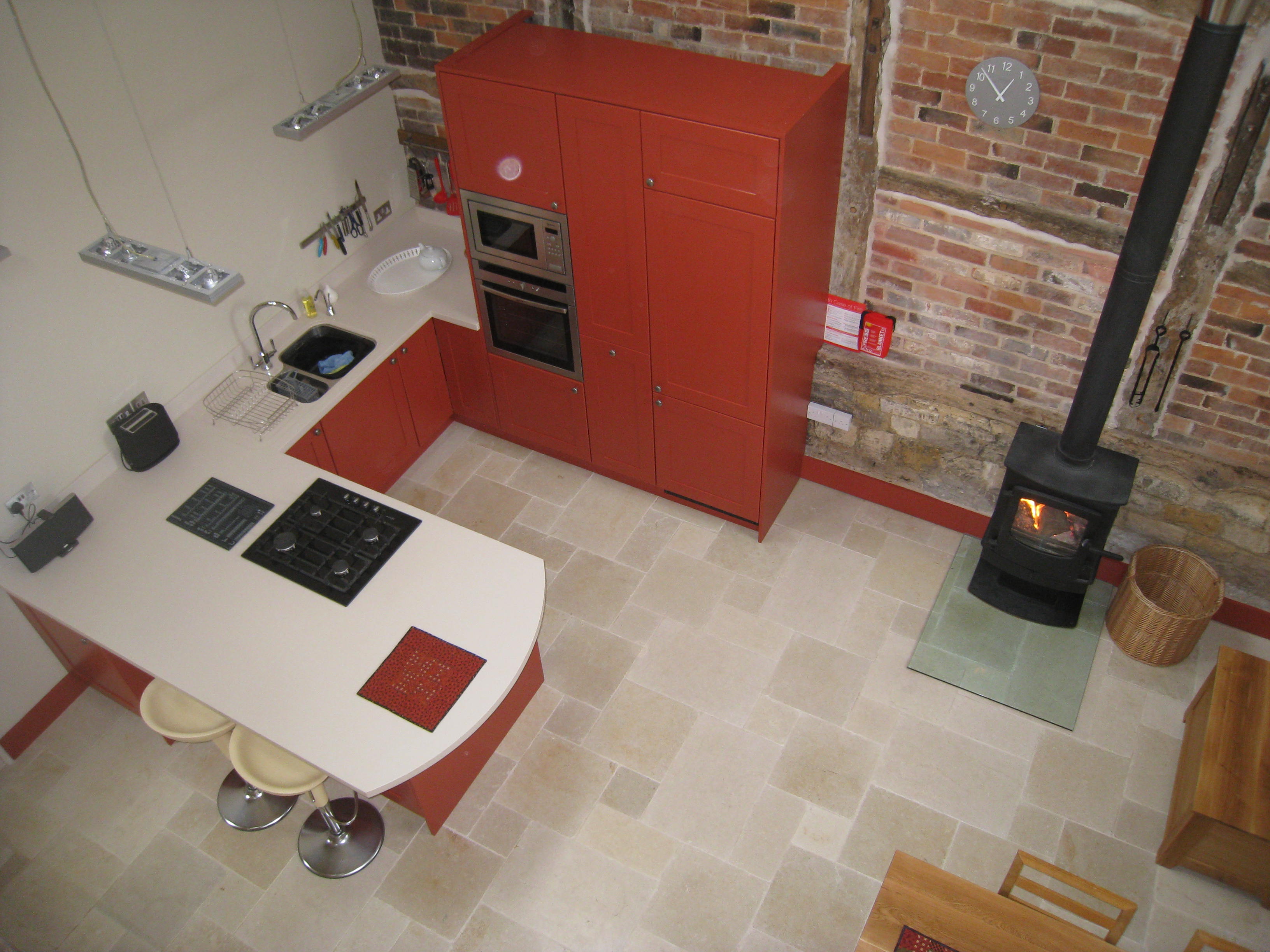 March 15th 2013 Aerial view of the kitchen/dining room